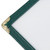 Winco PMCT-9G 8 1/2" x 11" Three Pocket Clear Fold Over Menu Cover - Green