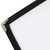 Winco PMCT-9K 8 1/2" x 11" Three Pocket Clear Fold Over Menu Cover - Black