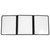 Winco PMCT-9K 8 1/2" x 11" Three Pocket Clear Fold Over Menu Cover - Black