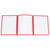 Winco PMCT-9R 8 1/2" x 11" Three Pocket Clear Fold Over Menu Cover - Red