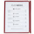 Winco PMCT-9U 8 1/2" x 11" Three Pocket Clear Fold Over Menu Cover - Burgundy