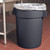 Carlisle 34104423 Bronco 44 Gallon Gray Trash Can