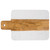 Winco SBMW117 Marble and Acacia Wood Serving Board - 11 1/4" x 7 1/4" x 1/2"
