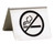 Tablecraft 2 1/2" x 2" Stainless Steel "No Smoking" Symbol Tent Sign - B8