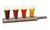 Libbey Craft Brews Beer Flight Glass Set with Wood Carrier, 4 Glasses