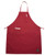 Red Bib Apron with 2 Pockets - 26"L x 33"W