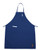 Blue Bib Apron with 2 Pockets - 26"L x 33"W