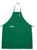 Green Bib Apron with 2 Pockets - 26"L x 33"W