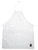 White Bib Apron with 2 Pockets - 26"L x 33"W