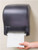 San Jamar T8000TBK Tear-N-Dry Essence Hands Free Roll Towel Dispenser - Black Pearl