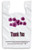  1/6 Size Biodegradable White "Thank You" Plastic T-Shirt Bag - 500 / Case