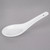 CAC CN-41 5.5" Bright White Ceramic Chinese Soup Spoon / Asian Wonton Soup Spoon