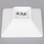 CAC CTY-34 Citysquare 4.5 oz. Bright White Square Porcelain Bowl - 48/Case