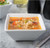 CAC KSE-DB5 13 oz. White Square Porcelain Sauce Cup