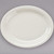 CAC NRC-12 9 1/2" x 7 1/4" Cream White Narrow Rim Oval Stoneware Platter - 24/Case
