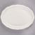 CAC SC-14 12 5/8" x 9 1/4" Ivory (American White) Scalloped Edge Oval Stoneware Platter - 12/Case