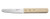 Winco KCL-3 3" Stainless Steel Clam Knife with Riveted Wood Handle