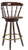 G&A Seating 9850 Colonial Swivel Barstool - Walnut