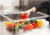 Cambro 18268CLRCW135 Camwear 26" x 18" x 8" Clear Plastic Food Drain Box / Colander