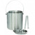 Franmara 9284 Jamboree Double Wall Brushed Stainless Steel 3 Qt. Ice Bucket with Lid and Tong