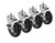 Krowne 28-145S Universal Threaded Stem Caster Set, 19/30 x 11"