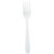 White Medium Weight Plastic Fork - 1000/Case - Polypropylene