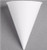 6 oz. White Rolled Rim Paper Cone Cup with Poly Bag Packaging - 250/Pack.