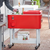 65 Qt. Red Beverage Cooler Cart
