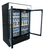 Atosa MCF8733GR Black Exterior 2-Swing Glass Door Merchandiser Refrigerator 39"