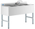 Sapphire SMBS-3L 3 Bowl Underbar Sink with Faucet and Left Drainboard - 48" x 18 3/4"