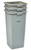 Winco PTCS-23G - Tall Square Trash Can - 23 Gallon, Gray