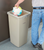 Winco PTCS-23BE - Tall Square Trash Can - 23 Gallon, Beige