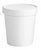 16 oz. White Double Poly-Coated Paper Food Cup with Vented Paper Lid - 250/Case