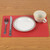 10" x 14" Red Colored Paper Placemat with Scalloped Edge - 1000 / Case