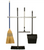 Winco MHH-36 36" Mop/Broom Rack with Rubber Bristles