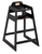 Standard Height Wooden High Chair with Black Finish - Assembled