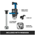 Waring WSB650X Big Stik EvolutionX 18" Electric Variable-Speed Heavy-Duty Immersion Blender - 120V, 1 1/2 hp