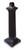 Rubbermaid 9W30 Black GroundsKeeper Tuscan Smoking Station / Cigarette Receptacle (FG9W3000BLA)