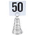 Winco TBN-50 Plastic Table Number Set 1 to 50 - 1-50