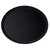 Cambro 2500CT110 Black 19" x 23" Camtread Non-Skid Oval Serving Tray - 2500CT-BK