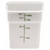Cambro 4SFSP 4 qt. White Square Poly Food Storage Container with Kelly Green-Colored Gradations