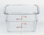 Cambro 2SFSCW135 2 qt. Clear Square Polycarbonate Food Storage Container with Winter Rose Gradations - 2SFSCW