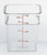 Cambro 4SFSCW135 4 qt. Clear Square Polycarbonate Food Storage Container with Winter Rose Gradations - 4SFSCW