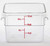 Cambro 12SFSCW135 12 qt. Clear Square Polycarbonate Food Storage Container with Winter Rose Gradations - 12SFSCW