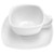CAC KSE-2 6" Kingsquare Porcelain Bright White Saucer - KSE2