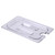 Cambro 40CWCHN135 Camwear 1/4 Size Clear Polycarbonate Handled Lid with Spoon Notch - 40CWCHN