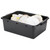 Winco PL-7K  21-1/2" x 15" x 7" Black Polypropylene Bus Tub 