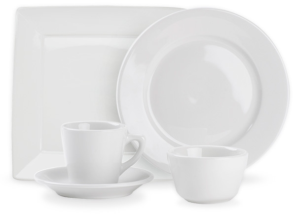 Bright White Rolled Edge China