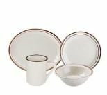 Narrow Rim Brown Speckle China Dinnerware