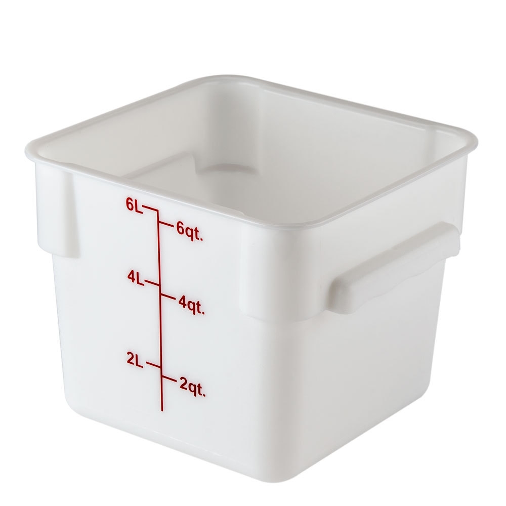 Square, White Food Storage Containers & Lids